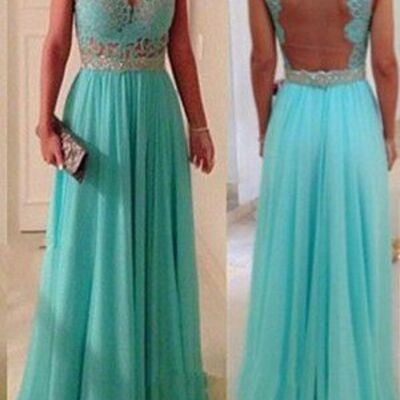 Elegant mother of the bride/groom dress blue lace appliques evening formal prom dress - Thumbnail 5