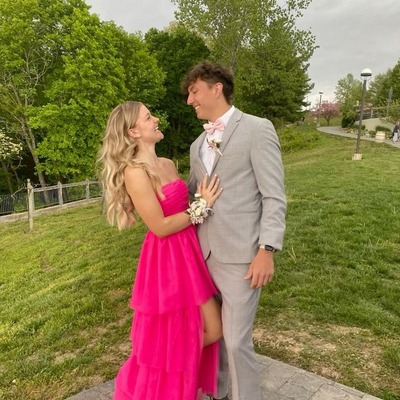 Cute strapless pink satin tiered a line prom dress ,pd230959