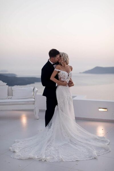 Sexy Mermaid Wedding Dress, Off the Shoulder Appliques Wedding Gown Bridal Dress