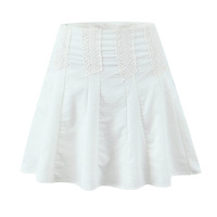 Lace High Waistband Lined Short Skirt - Thumbnail 3