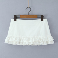 Sexy low waist ruffled mini skirt - Thumbnail 3