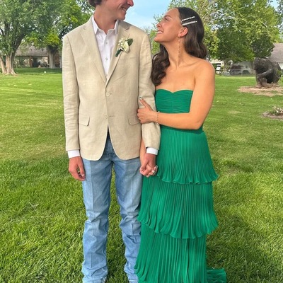 Cute strapless green chiffon tiered a line prom dresses ,pd230979 - Thumbnail 3