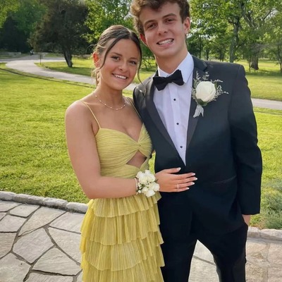 A line strapless tiered tulle prom dress,pd230980