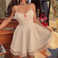 Sexy sweet style small lace bow dress - Thumbnail 1