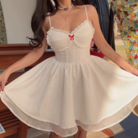 Sexy sweet style small lace bow dress - Thumbnail 2