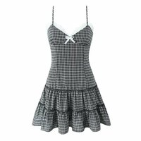Retro style lace bow slim suspender dress - Thumbnail 2