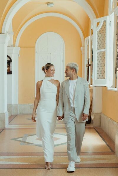 Sexy Sheath Wedding Dress, High Neck Satin Wedding Gown Bridal Dress