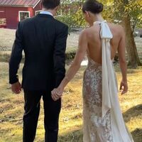 Sexy Mermaid Lace Wedding Dress, Backless Lace Wedding Gown Bridal Dress - Thumbnail 4