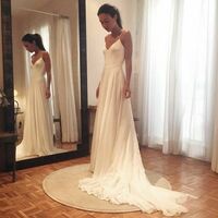 Sexy V-neck Wedding Dress, Backless Wedding Gown Bridal Dress - Thumbnail 1