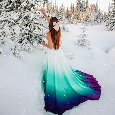 Ombre wedding dress, sweetheart wedding gown bridal dress