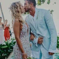 Sexy Luxury Deep V-neck Wedding Dress, Bling Bling Backless Tulle Wedding Gown Bridal Dress - Thumbnail 3