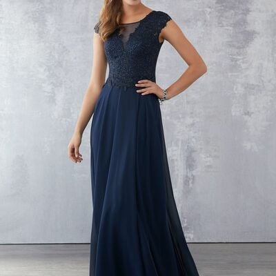Elegant mother of the bride/groom dress a line royal blue lace evening formal prom dress
