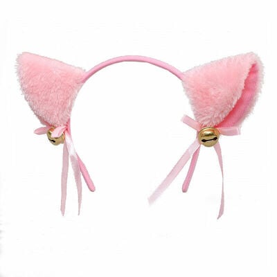 Pink Kitten Bell Cat Ears Headband