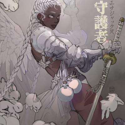 Angel on guard poster