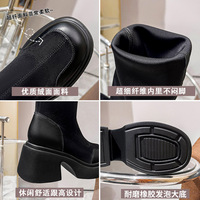 Women's genuine leather over knee boots - Thumbnail 4