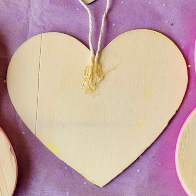 4 x 4.5 black unicorn - heart shaped painting