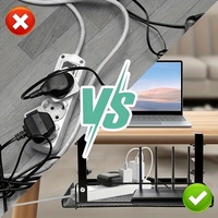 arge Size Non-Punching Office Iron Art Table Storage Rack Hanging Basket - Thumbnail 1