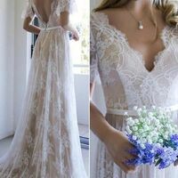Elegant Ball Gown Lace Appliques Wedding Dress Bridal Gown - Thumbnail 2