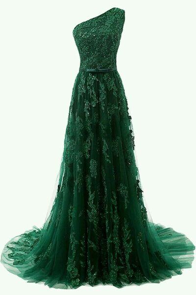 Elegant Mother of the Bride/Groom Dress Green Lace Appliques Evening Formal Prom Dress