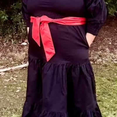 Black dress w/ headwrap