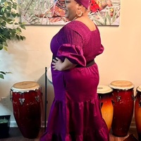 Purple Dress w/ Headwrap - Thumbnail 1