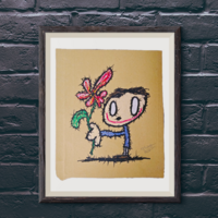 🌷Drawing by Celipe Perroloco "Boy with Flower"  - Thumbnail 2