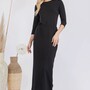 Ladies Plus Maxi Long Pencil Skirt - Black-1