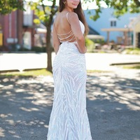 Cute Sweetheart White Sequins Long Mermaid Prom Dresses,PD231060 - Thumbnail 1
