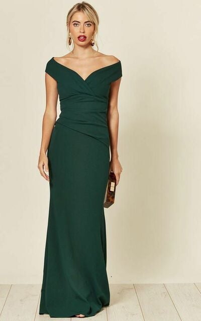 Elegant Mother of the Bride/Groom Dress Green Sheath Evening Formal Prom Dress