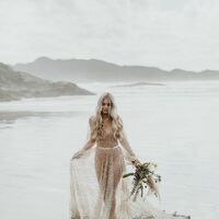 Sexy A-line Long Sleeves Wedding Dress, Sparkle Luxury Bridal Dress Wedding Gown - Thumbnail 2