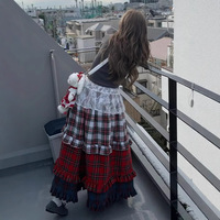 Retro Y2K Plaid Cake Skirt - Thumbnail 4