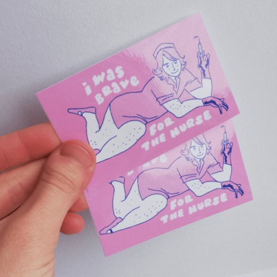  brave for the nurse (marcie) sticker