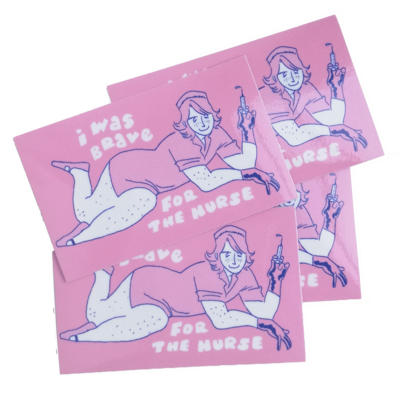  brave for the nurse (marcie) sticker