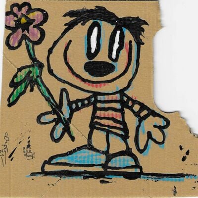 🌷drawing by celipe perroloco "boy with flower"  - Thumbnail 4
