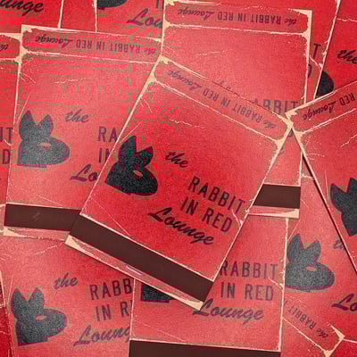 Halloween 1978 rabbit in red lounge working matchbook - custom horror trading card