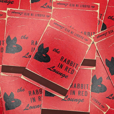 Halloween 1978 Rabbit in Red Lounge Working Matchbook - Custom Horror Trading Card