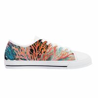 Womens Coral White Sneakers - Thumbnail 2