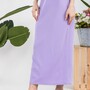 Ladies Maxi Long Pencil Skirt - Lavender-2