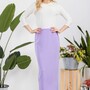 Ladies Maxi Long Pencil Skirt - Lavender-1