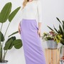 Ladies Maxi Long Pencil Skirt - Lavender-2