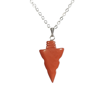 Carnelian arrowhead necklace