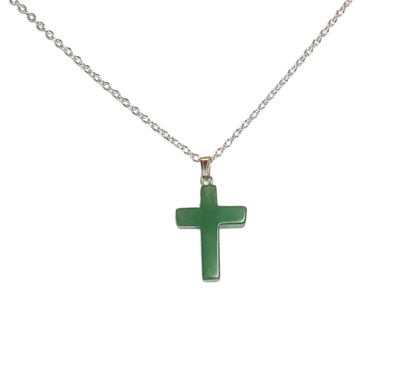 Aventurine Cross Necklace
