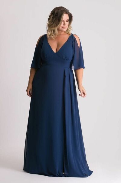 Elegant Mother of the Bride/Groom Dress Navy Blue Simple Evening Formal Prom Dress