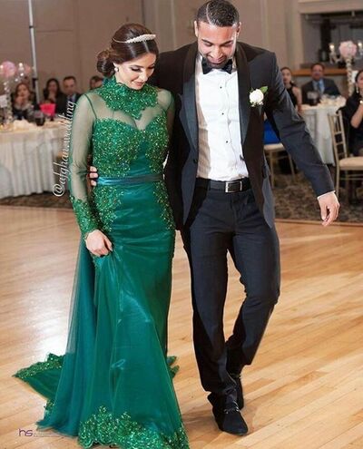 Dark Green Sheath Lace Appliques Prom Dress Floral Evening Dresses