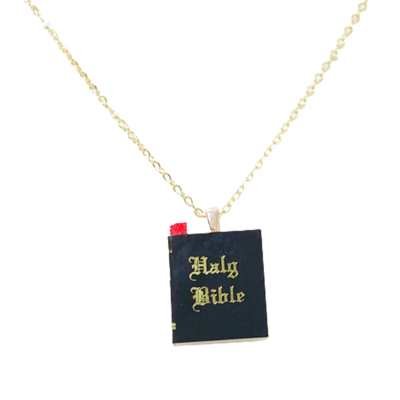 Holy bible pendant necklace