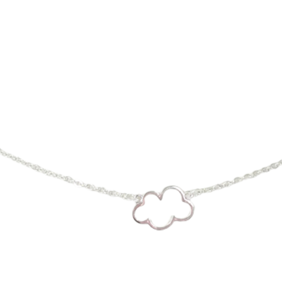 Always a silver lining cloud necklace