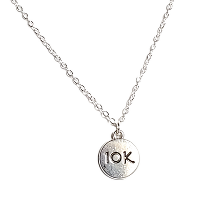 Marathon Runner's 10K Charm Necklace