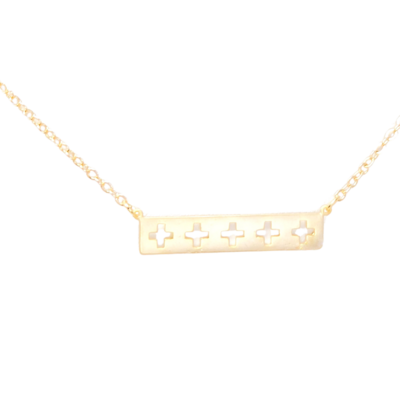 Cross bar necklace