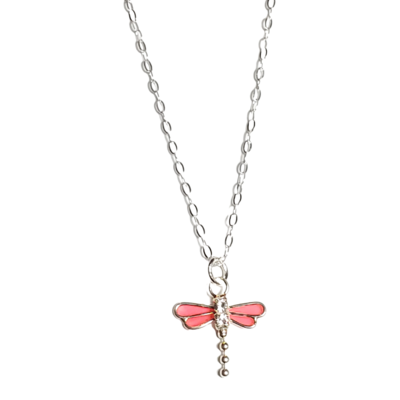 Sterling silver adjustable dragonfly necklace perfect for layering