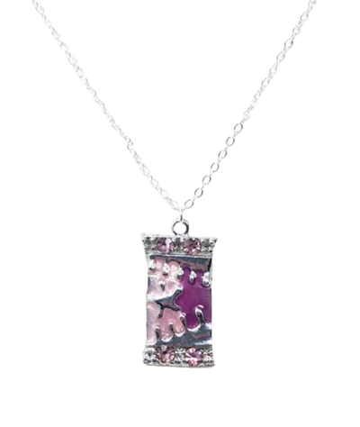 Abstract Purple and Pink Star Pendant Necklace